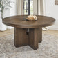 Athens - Round Dining Table - Chocolate Brown