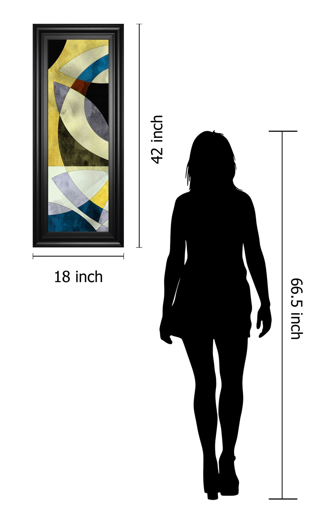 Elliptic Path III By James Burghardt - Framed Print Wall Art - Yellow