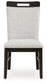Neymorton - Dining Upholstered Side Chair (Set of 2) - Light Gray / Brown