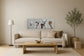 Whimsical Llama Lineup - 20" x 60" Framed Wall Art - Gray