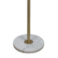 "Tassel Elegance I" Metal Floor Lamp - Soft Gold / White Marble