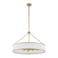 Algiers - 8 Light Drum Pendant - Gold / White