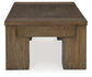 Rosswain - Lift Top Cocktail Table - Warm Brown