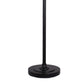 "Globe Cascade" Metal Floor Lamp With Glass Globes - Polished Chrome / Smoked Glass