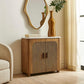 Mebarak - Reeded 2 Door Cabinet - Bronze,White,Woodtone