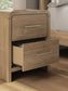 Gramburg - Two Drawer Night Stand - Warm Natural Brown