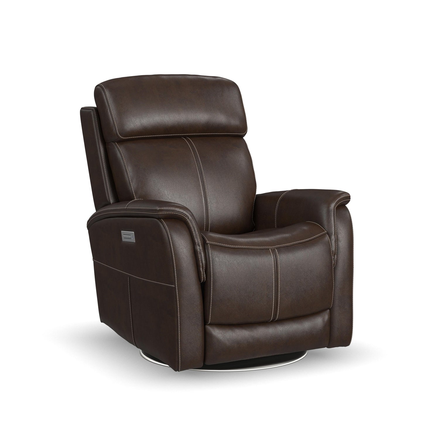 View - Power Swivel Recliner With Power Headrest