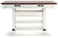 Valebeck - 5 Pc. - Counter Table With Wine Rack, 4 Swivel Stools - White / Brown