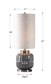 Zahlia - Ceramic Lamp - Aged Gray