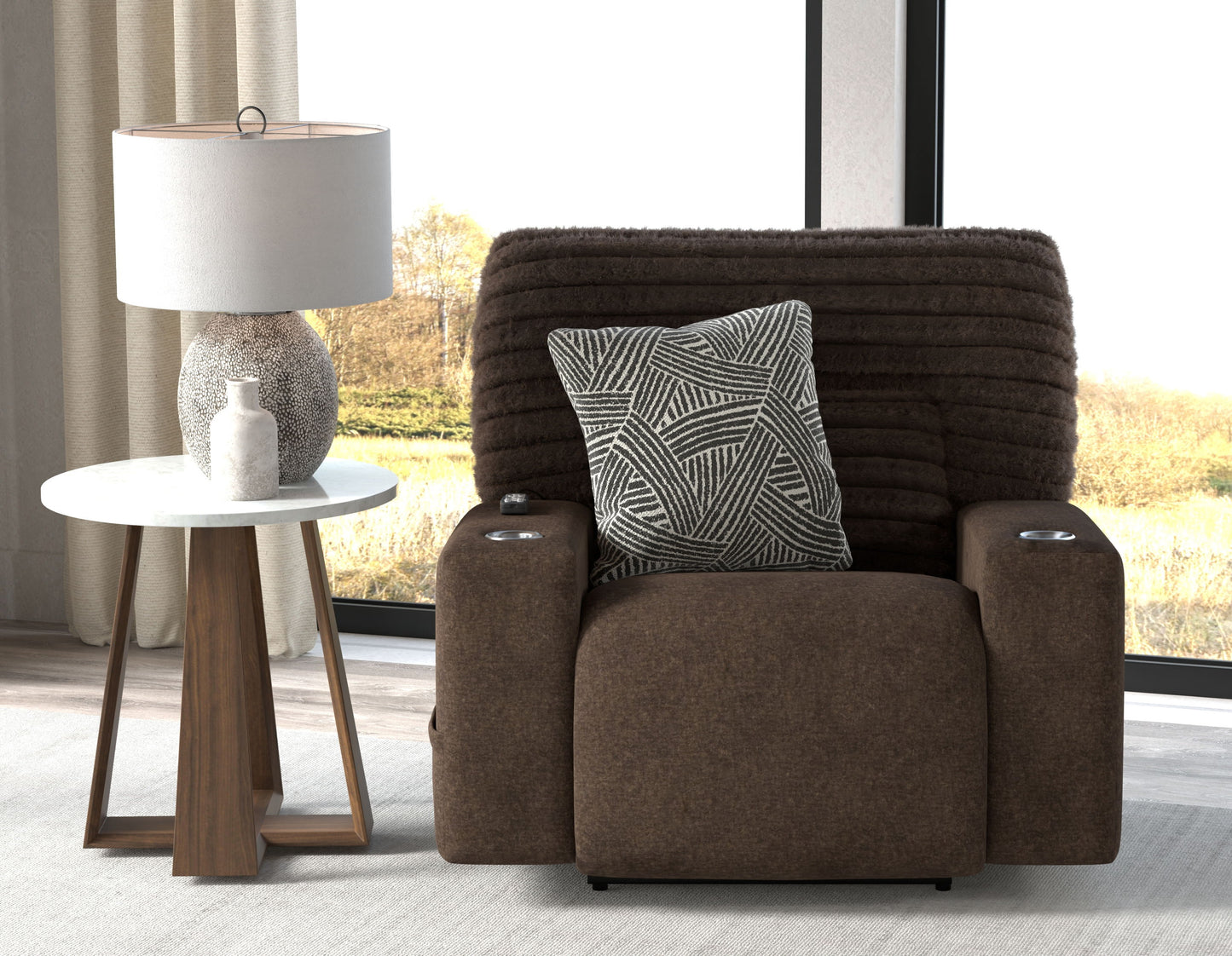 Zen - Power Recliner With CR3 Heat / Massage / Zero Gravity - Chocolate