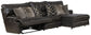 Como - 3 Piece Italian Leather Match Reclining Sectional