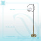 "Glass Orbs" Metal Floor Lamp - Matte Black / Soft Gold / Clear