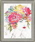 Whimsical Bloom Portrait - 28" x 34" Framed Wall Art - Pink