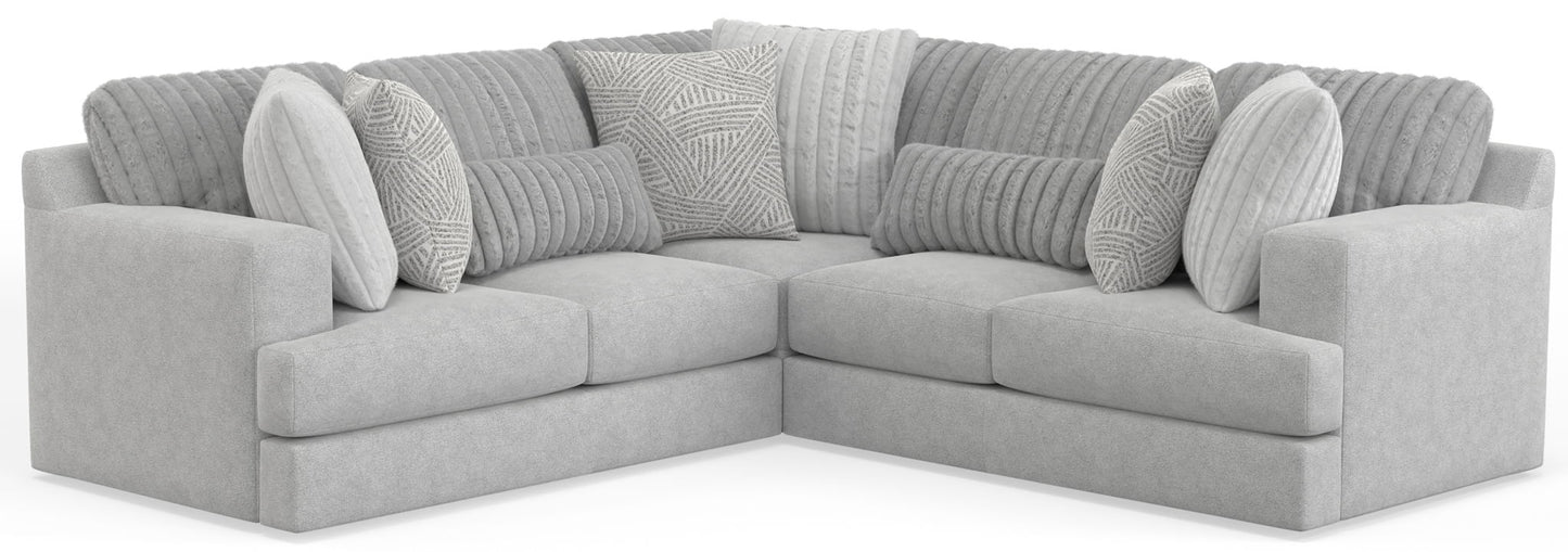Logan - Upholstered Sectional With Comfort Coil Seating And Accent Pillows Included