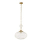Bellaire - 1 Light Glass Shade Pendant - Gold