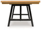 Galliden - Rectangular Dining Room Extension Table - Black / Brown