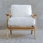 Laid - Back Sheepskin Accent Chair - White