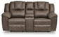 Lowilla - Double Reclining Loveseat With Console - Driftwood