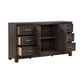 Modern Edge - 2 Door 6 Drawer Dresser - Brown