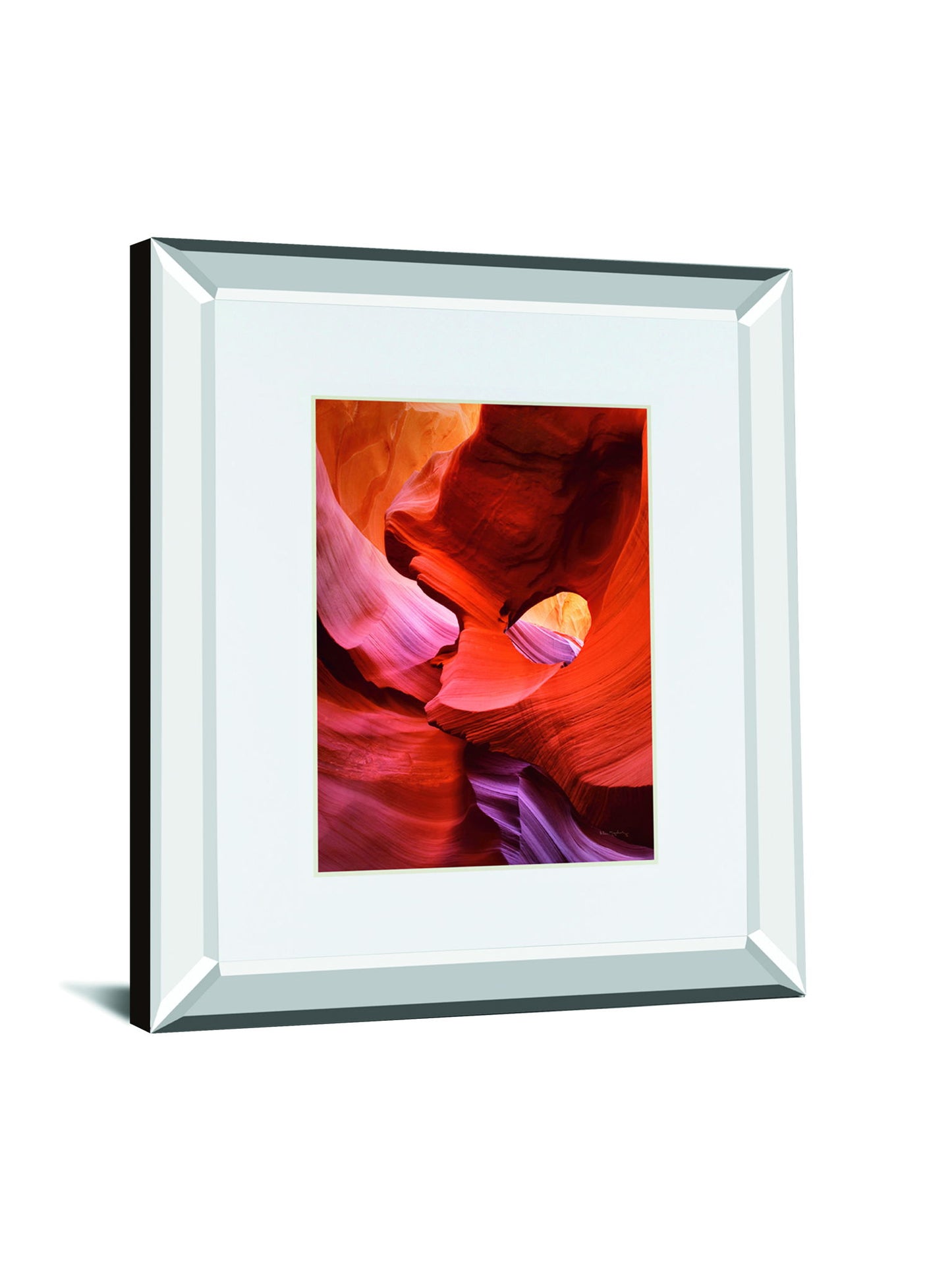 Lower Antelope Canyon Iv By Alan Majchrowicz Mirrored Frame - Red