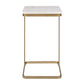 Tylan - Marble Accent Table - Brass / White