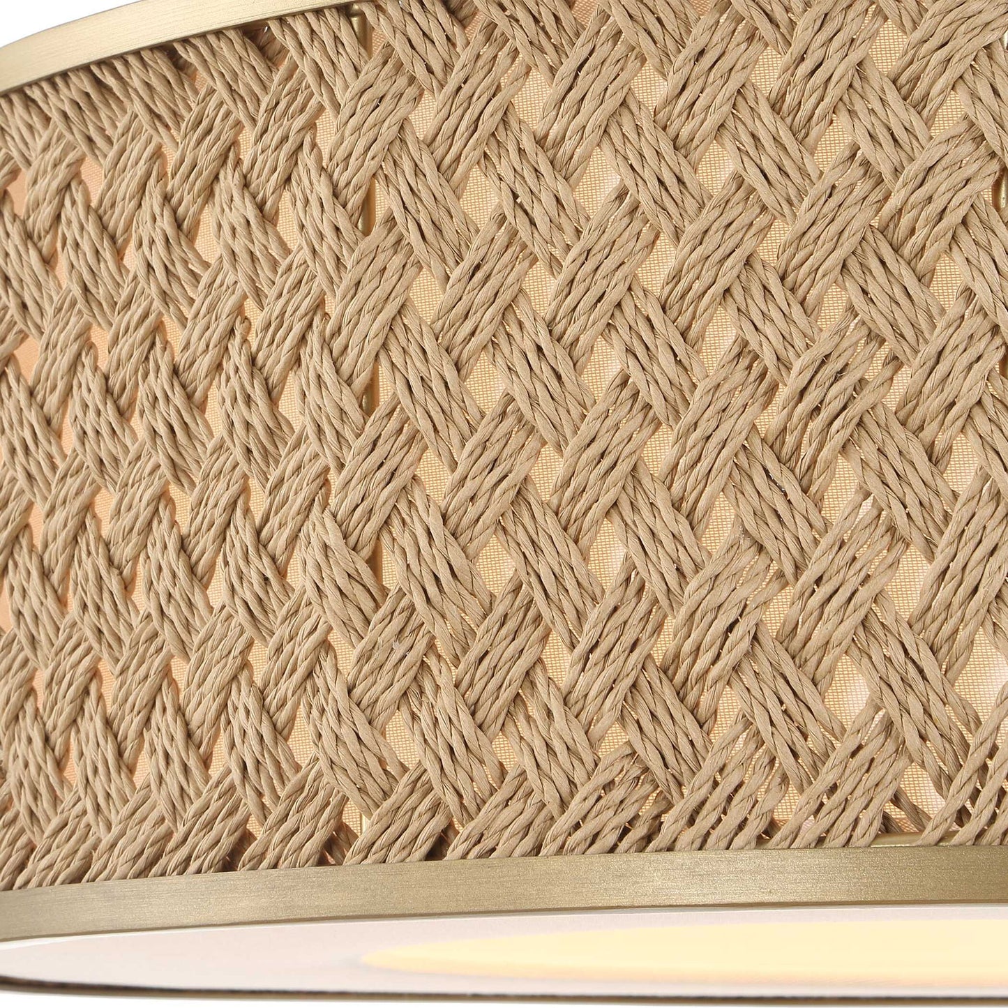 Pinchot - 4 Light Rattan Drum Pendant - Brown