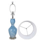 "Azure Elegance" Art Glass Table Lamp (Set of 2) - Blue Art Glass