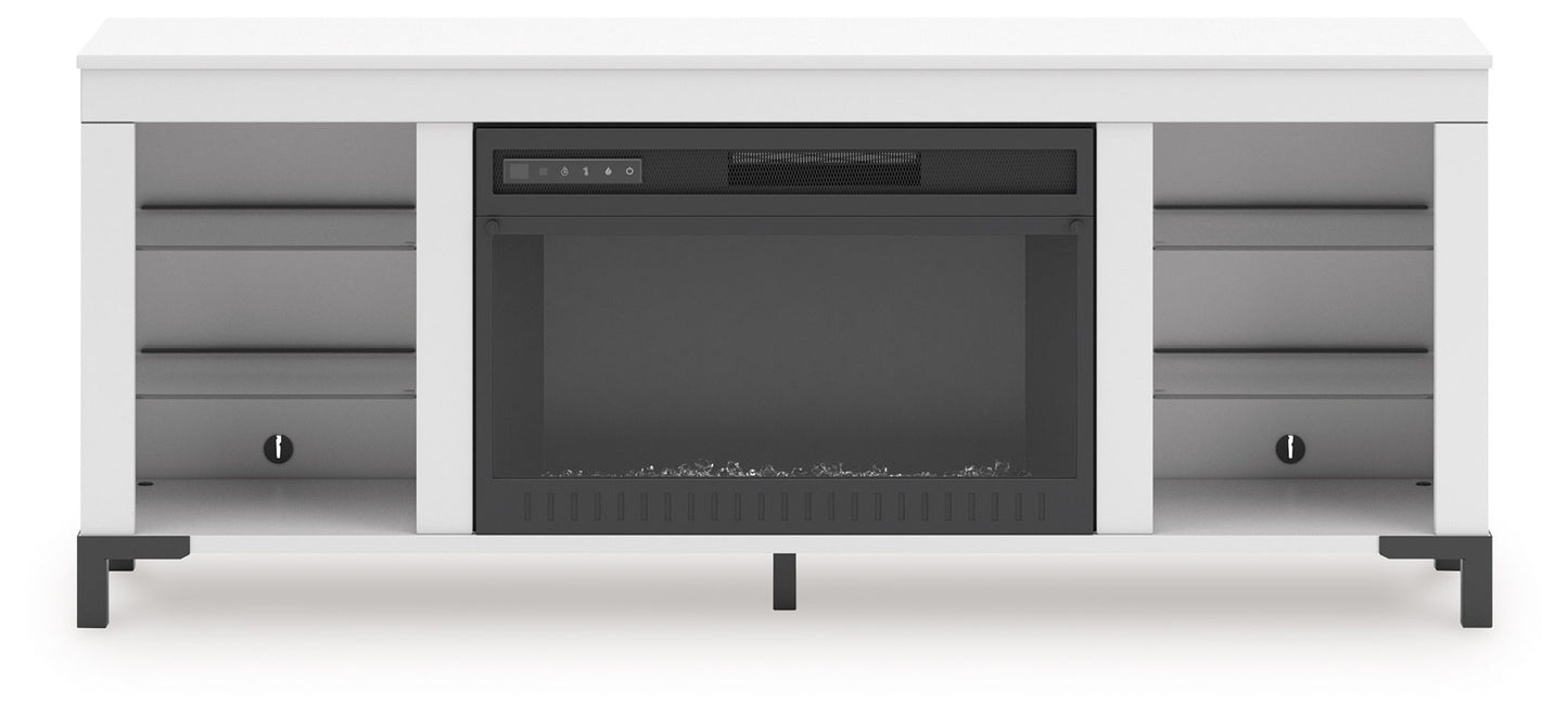Brollevi - TV Stand With Fireplace - White