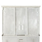 Farmhouse Reimagined - Entertainment Hutch - Antique White / Chestnut Tops