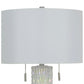 Radiant Glow Iridescent Glass & Metal Table Lamp (Set of 2) - Irradescent / Polished Nickel