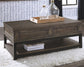 Johurst - LIFT TOP COCKTAIL TABLE - Grayish Brown