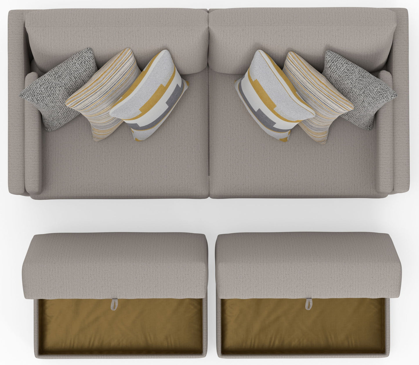 Trevor - Extra Deep Oversized Sofa With Included Storage Cocktail Ottoman