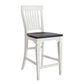Allyson Park - 5 Piece Gathering Table Set - Wirebrushed White / Charcoal