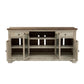 Morgan Creek - Entertainment TV Stand - Antique White / Wirebrushed Tobacco Accents