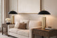 Aurora Column On/Off Touch, USB Charging, Metal & Crystal Table Lamp (Set of 2) - Soft Gold / Matte Black