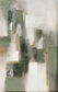 Verdant Structure I Hand-Embellished Wrapped Canvas With Foil - Sage / Gray