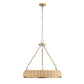 Ladakh - 9 Light Round Wicker Pendant - Gold