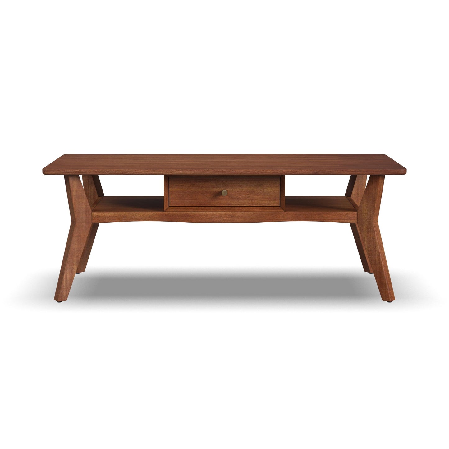 Ludwig - Occasional Rectangular Coffee Table With Drawer - Dark Brown