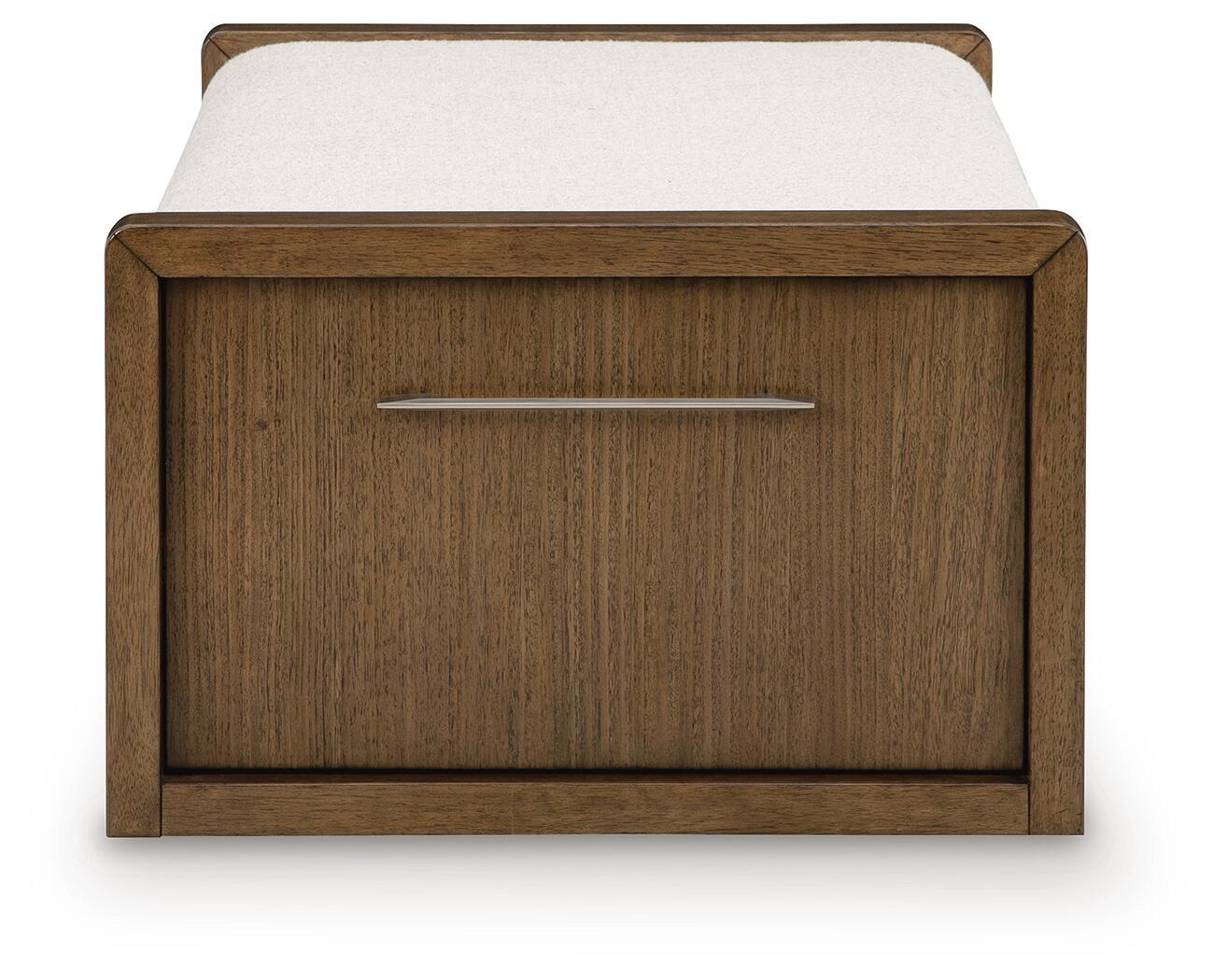 Marxmore - Upholstered Ottoman With Storage - Brown