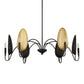 Warwick - 6 Light Chandelier - Matte Black