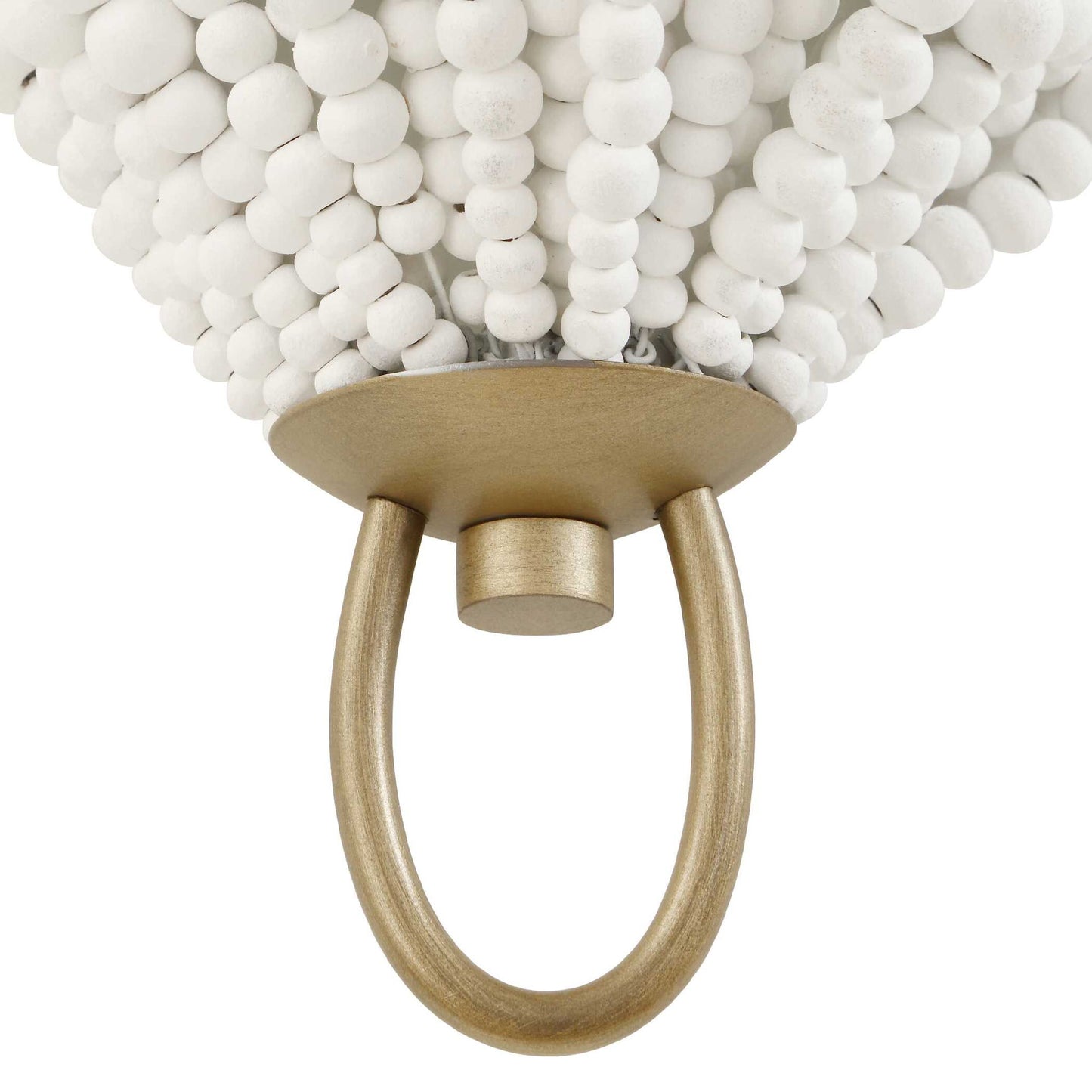Biddeford - 1 Light Beaded Sconce - Gold / White