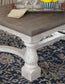 Havalance - Rectangular Cocktail Table - Gray / White