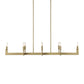 Cordoba - 8 Light Linear Chandelier - Gold