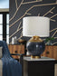 Adara - Metal Table Lamp - Blue / Gold Finish