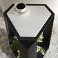 Keenan - Geometric Accent Table - Bronze / White