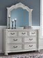 Montelaine - Dresser And Mirror - Antique White