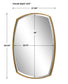 Varenna - Aged Vanity Mirror - Gold
