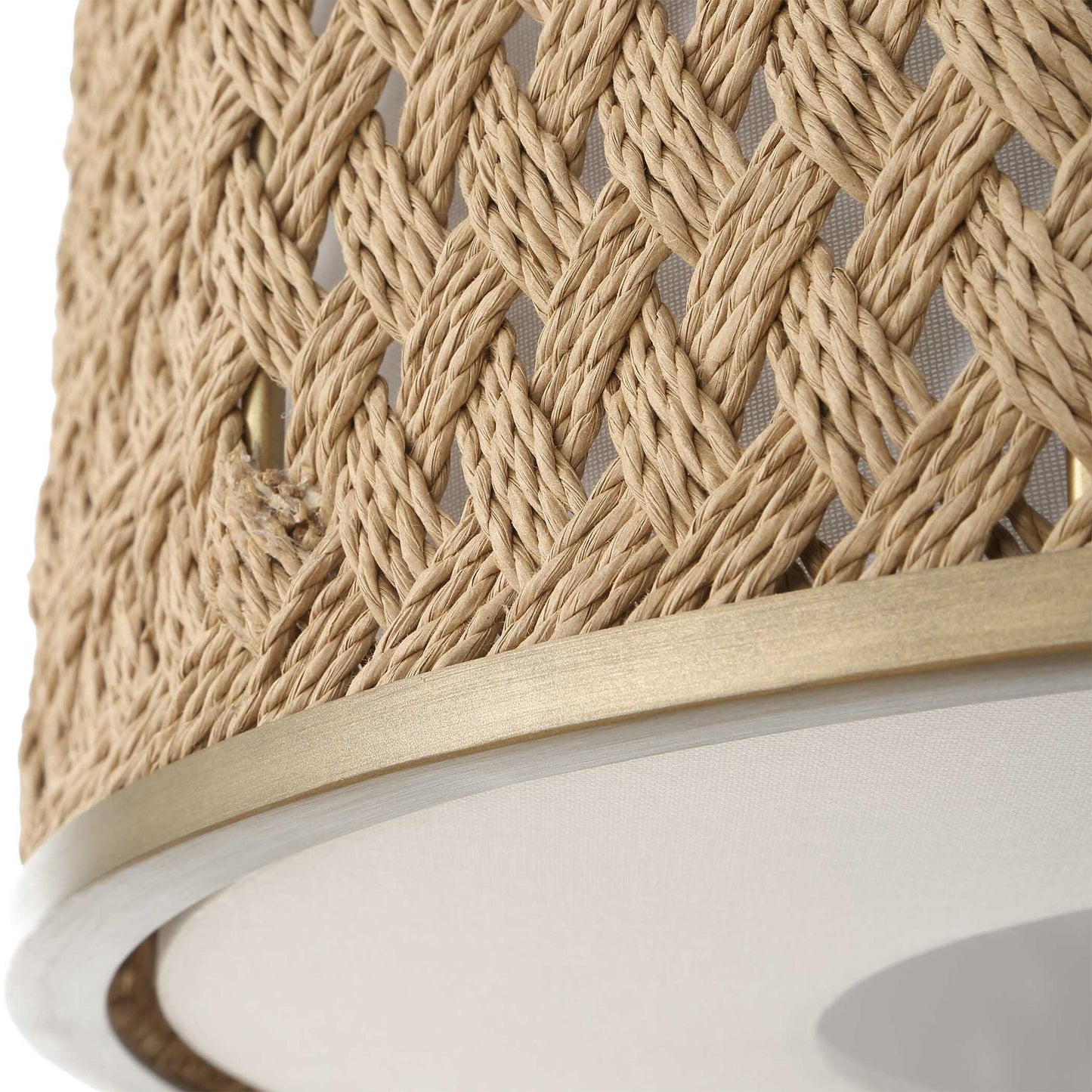 Pinchot - 4 Light Rattan Drum Pendant - Brown