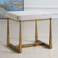 Midas - Small Bench - Gold / White