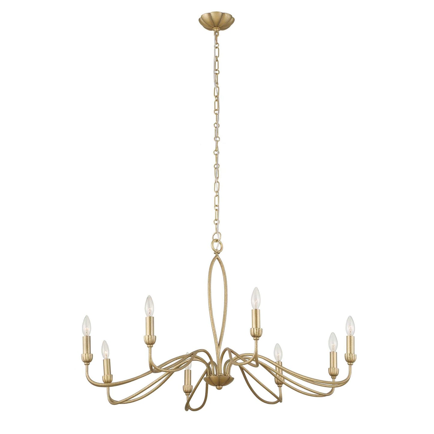 Corella - 8 Light Chandelier - Gold